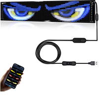 Letrero Digital Programable para Coche con Control por Aplicación, Pantalla LED Desplazable para Ventana, Panel de Pantalla LED Flexible, Letrero LED Flexible para Coche