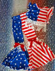 GSPO2277 Conjunto de Ropa Infantil Personalizado para Niña Activa, Color Rosa Sólido con Estampado, Venta al por Mayor, Conjunto sin Mangas para Niña - Product Image 3