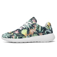 Chaussures de course personnalisées d'usine, motif jungle et faune, respirantes, chaussures de golf, logo imprimé sur mesure, chaussures de marche décontractées, faible MOQ