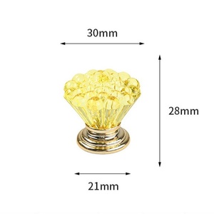 Colorful Glass Acrylic <strong>Knobs</strong> for Kitchen Gym Wardrobe Dresser Bathroom Hotel Apartment Dining-for Living Room &amp; Bedroom - Product Image 2