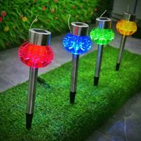 Lampes solaires LED décoratives modernes IP65 pour extérieur, jardins et aménagements paysagers, avec changement de couleur pour l'éclairage nocturne