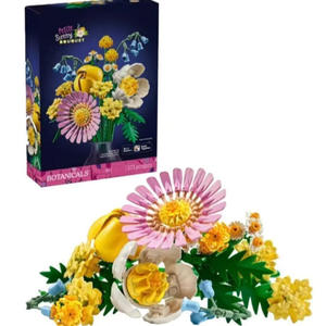 Rich Golden Orchid Moonlight Princess Blooming Flowers Children Educational ABS <b>Plastic</b> Building <b>Blocks</b> - Product Image 4