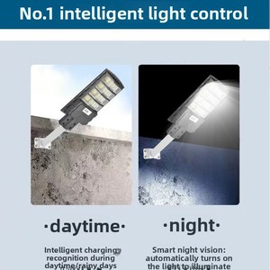 Nuovo Lampione <span class=keywords><strong>Solare</strong></span> Integrato Transfrontaliero con Sensore e Controllo Induttivo, Luce Bianca per Illuminazione Stradale Esterna - Product Image 4