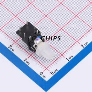 K6-6156F-04 Tactile Switch Through hole Component (THT) Switch 1.6N Right Angle Insert 12mm 50mA - Product Image 1