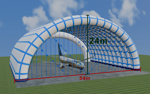 Structures de dôme gonflables commerciales pour hangar d'<span class=keywords><strong>avion</strong></span> tente pneumatique tente d'<span class=keywords><strong>avion</strong></span> gonflable tente d'<span class=keywords><strong>hélicoptère</strong></span> gonflable - Product Image 2