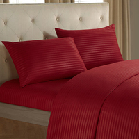 Ensemble de draps de lit en microfibre satinée douce, style minimaliste, 4 pièces, drap plat, drap-housse, taies d'oreiller, OEM