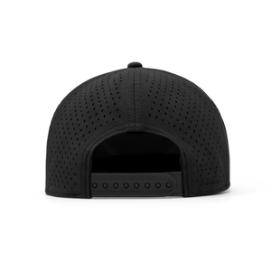 Casquette de performance Melin Midnight Camo noire de haute qualité, personnalisée par le fabricant, à visière incurvée, 5 panneaux, imperméable, avec trous découpés au laser - Product Image 4