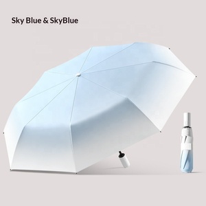 Paraguas de Lujo con Apertura Automática UV, Protección Solar, Impresión Degradada, 8 Varillas, Plegable en 3, Logotipo Personalizado, Venta al por Mayor para Mujeres, Promocional, de Viaje - Product Image 1