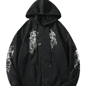 Sudadera con Capucha de Felpa para Hombre de la Mejor Calidad, Mezcla de Poliéster/Algodón, Transpirable, Teñido Liso, Ropa Urbana de Invierno, Estampado Personalizado - Product Image 1