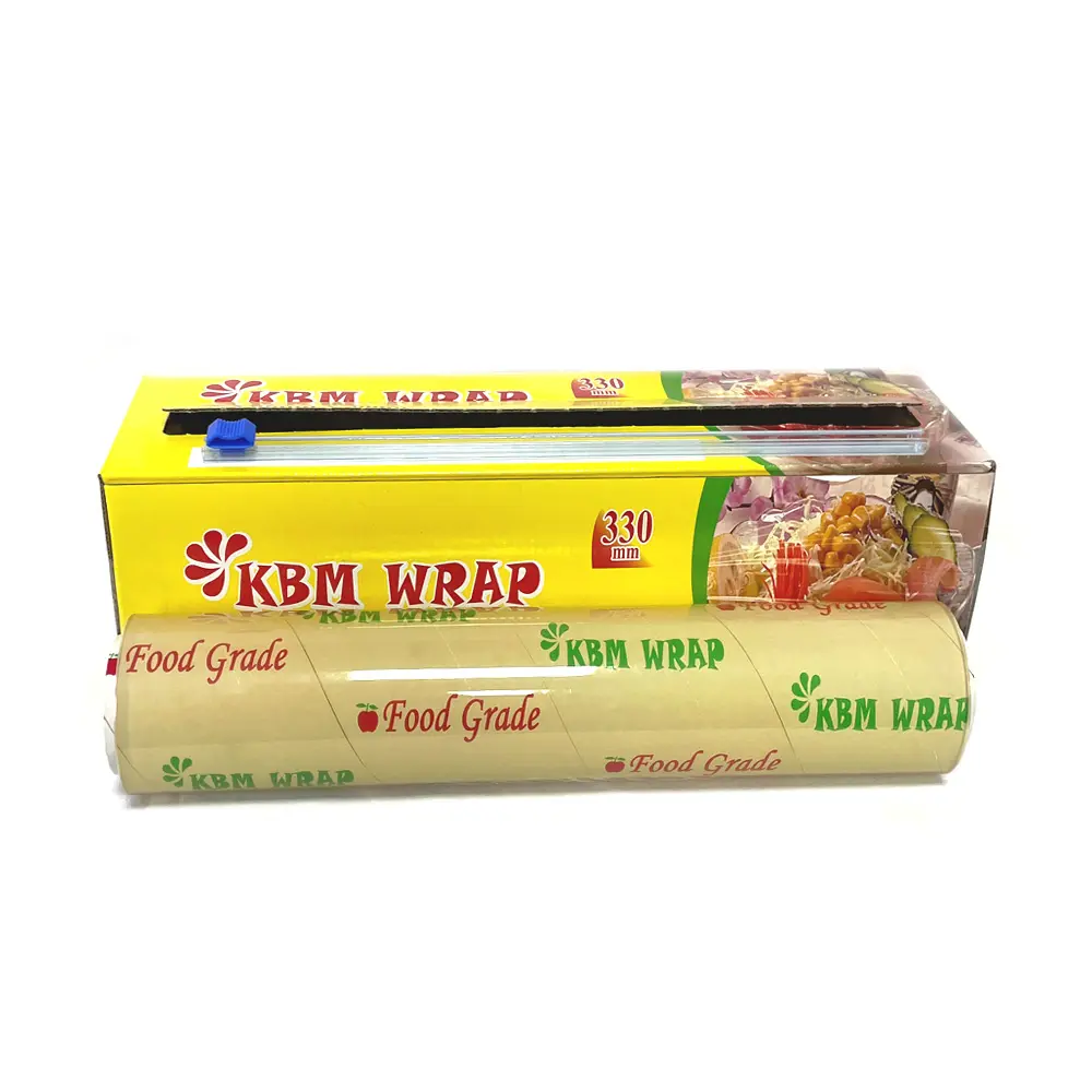 Gieten Food Grade 30Cm/35Cm/40Cm/45Cm Kleurendoos Verpakking Pvc Food Wrap Vershoudfolie