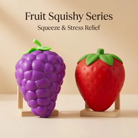 Jouets Squishy en Gros : Grands Jouets Fidget à Presser en Forme de Fruits (Banane, Fraise), Balles Anti-Stress et Jouets Squishy en Forme de Beurre pour Filles