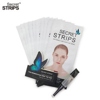 Masque facial en feuille Secret Strips Luxury Herbal Crystal Organic avec collagène, acide hyaluronique et vitamine C pour peaux sèches et anti-âge