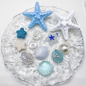 Accesorios de resina de estrella de mar <span class=keywords><strong>grandes</strong></span> transfronterizos para DIY, fundas de teléfono móvil, zapatillas con orificios, horquillas y accesorios para el cabello, material para accesorios - Product Image 3