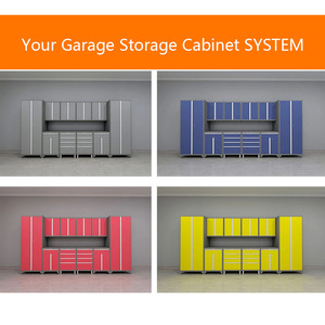 Armoire à double porte pour le rangement d'outils, type rectangulaire, gris, rouge, noir, 1910003, organisateur de bureau - Product Image 5