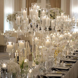 MH-1484 Decorazione da Tavolo <span class=keywords><strong>Lampadario</strong></span> in Cristallo Centrotavola <span class=keywords><strong>Candelabro</strong></span> con Tubi di Vetro - Product Image 5