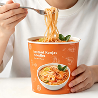 Nouilles Halal à faible teneur en glucides en gros, saveurs fruits de mer/viande de bœuf/poulet, nouilles instantanées en gobelet Konjac Shirataki, pâtes Keto