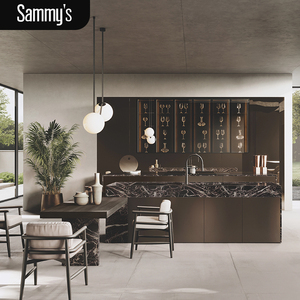 Gabinetes de Cocina Modernos e Inteligentes Personalizados, Juego Completo Listo para Armar con Isla y Fregadero, Artículos de Cocina de Madera - Product Image 2
