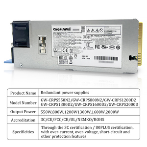 Crps Redundant Power Modules การจัดอันดับพลังงาน GreatWall Server <span class=keywords><strong>550W</strong></span> - Product Image 3