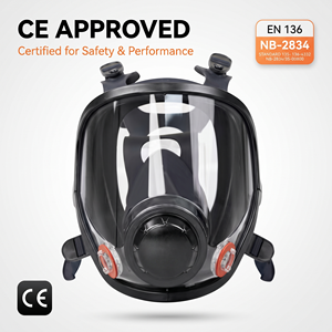 CE EN136 Full <b>Face</b> Respirator Gas <b>Mask</b> with Breathing Valve Reusable Industrial Protection - Product Image 1