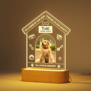 Prodotti di Tendenza per Animali Domestici Cornice Fotografica Commemorativa in Legno per Cani con Luce Notturna e Stampa a Colori Altri Prodotti per Animali - Product Image 1