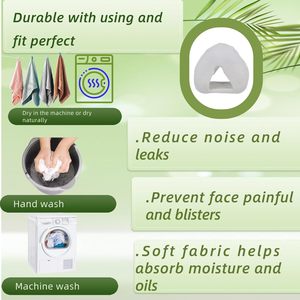 Coussinets doux et fins pour <span class=keywords><strong>masque</strong></span> nasal <span class=keywords><strong>CPAP</strong></span> N20 blanc, absorbant les huiles et l'humidité, réduisant les rougeurs, confort amélioré - Product Image 4
