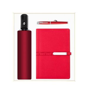 Ensemble cadeau de luxe pour clients VIP, articles de papeterie de bureau, parapluie, stylo, carnet, cadeaux d'entreprise personnalisés avec logo pour réunion annuelle - Product Image 5