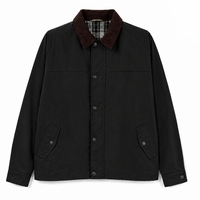 Veste de chasse safari vintage pour homme en velours côtelé, polyester/coton, imperméable, respirante, durable, coupe droite, coupe ample, coupe-vent