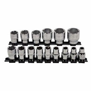 Juego de 15 llaves de vaso hexagonales 235 1/2 EN/S15 acabado cromado de grado DIY para reparaciones - Product Image 1