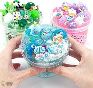 JITENG Wholesale Glossy Non Sticky Stretchy Soft <b>Slime</b> <b>Toys</b> Birthday Colorful Clear Crystal Jelly Cube Clear <b>Slime</b> , Crunchy - Product Image 5