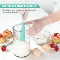 Spatule en silicone résistante à la chaleur, de qualité alimentaire, lavable au lave-vaisselle, résistante au four, longue spatule pour la pâtisserie, le mélange de gâteaux, le beurre, la confiture
