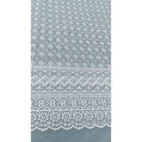 Tissu Georgette Schiffli de qualité export avec broderie florale détaillée pour robes de créateurs, saris et kurtis à vendre