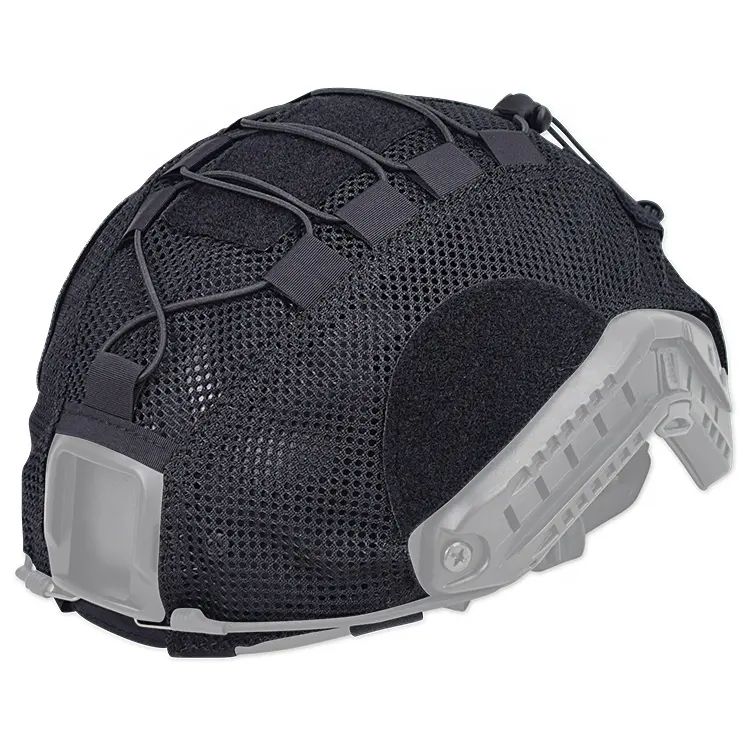 Action Union Custom Helm Accessoires Tactische Snelle Helm Doek Mesh Helm Cover Met Elastisch Bungee Koord