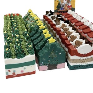 Handmade Christmas <b>Soap</b> Set Organic Lavender Peppermint Scent Xmas Tree Snowflake Shape Whitening Brightening Bath <b>Soap</b> Holiday - Product Image 5