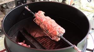 Kit de rôtisserie <span class=keywords><strong>portable</strong></span> de 57 cm, ensemble de baguettes de barbecue en acier inoxydable de haute qualité pour barbecue <span class=keywords><strong>Weber</strong></span> Kettle Grill en plein air - Product Image 5