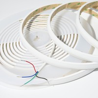 Tira de LED COB RGB Extruida de Silicona de Alta Calidad, Resistente al Agua IP67 para Exteriores, 24V 576LED/m, Sin Puntos, Resistente a los Rayos UV