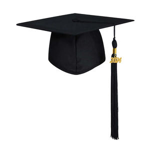 XP-Promos universitari Unisex abito da laurea opaco berretto nero Toga abito da laurea per adulti berretto e nappe fascino 2025 anno - Product Image 3