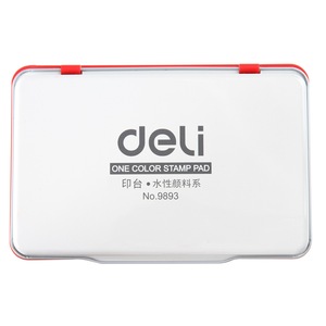 Deli 9893 Quick Drying Inkpad Large Square 87x143mm Red Office Seal <b>Stamp</b> - Product Image 2