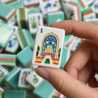 Set Mahjong Bertema Golf 31.5X23X16Mm Akrilik 4 Lapis, 160 Buah Ubin Mahjong Amerika 8 Joker, Tersedia Pengiriman Cepat