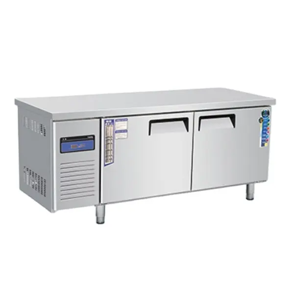 Popolare economico in acciaio inox sotto il bancone armadio congelatore cucina tavolo di raffreddamento diretto di refrigerazione