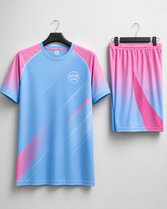 Ensemble de maillots de football personnalisés avec nom et numéro, manches courtes, respirant, séchage rapide, uniforme d'équipe de football, impression par transfert thermique - Product Image 1