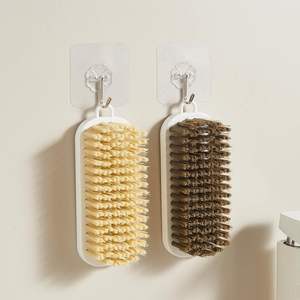 Brosse de nettoyage en bambou à poils naturels avec peigne autonettoyant pour usage domestique - Product Image 5