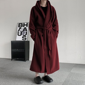 <span class=keywords><strong>Accappatoio</strong></span> Morbido da <span class=keywords><strong>Uomo</strong></span> a Maniche Lunghe con Collo a Scialle, Vestaglia Casual per Casa e Uso Quotidiano, Abbigliamento da Casa per Donna - Product Image 4