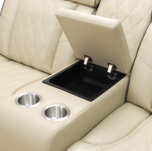 Hot Sale Leather Reversible Headrest <b>LED</b> Lights Power Sofa Set Recliner Function Apartment Living Room Furniture - Product Image 4