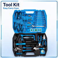 Kit d'outils à main pour la maison, personnalisable OEM, 65 pièces, avec coffret rigide, boîte à outils de réparation automobile