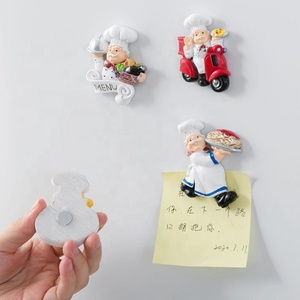 Custom 3D Creative French Chef Fridge Magnet Sticker 4 <strong>Style</strong> <strong>Art</strong> Decoration Funny Resin Cartoon Souvenir <strong>Promotional</strong> <strong>Product</strong> - Product Image 4