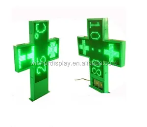 P20 led pharmacy cross double sides full color led pharmacy cross display sign outdoor