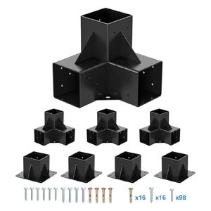 Conector <span class=keywords><strong>de</strong></span> Esquina para Exteriores <span class=keywords><strong>de</strong></span> 3 Vías con Dibujos Personalizados, Base para Kit <span class=keywords><strong>de</strong></span> Pérgola <span class=keywords><strong>de</strong></span> Madera, Soporte para Pérgola 4x4 - Product Image 3