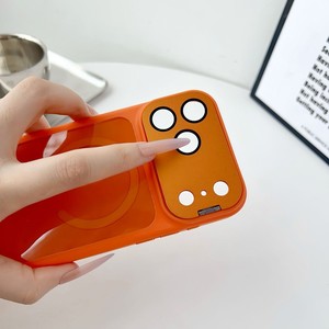Original Color frosted Clear Magnetic Mobile phone case for <b>Iphone</b> 17 16 15 <b>14</b> <b>Pro</b> Max Metal <b>Camera</b> Holder Shockproof Cover Back - Product Image 4