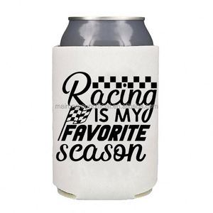 Soft Neoprene Insulated Waterproof <b>Drink</b> Holder Sublimation Custom Logo Beverage Can <b>Cooler</b> with Zipper Closure Portable - Product Image 3