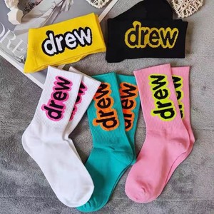 Customizable Logo Mid-calf Cotton Letter <strong>Socks</strong> Trendy Street Hip-hop Style Sporty <strong>Socks</strong> Candy-colored Versatile Breathable <strong>Socks</strong> - Product Image 1